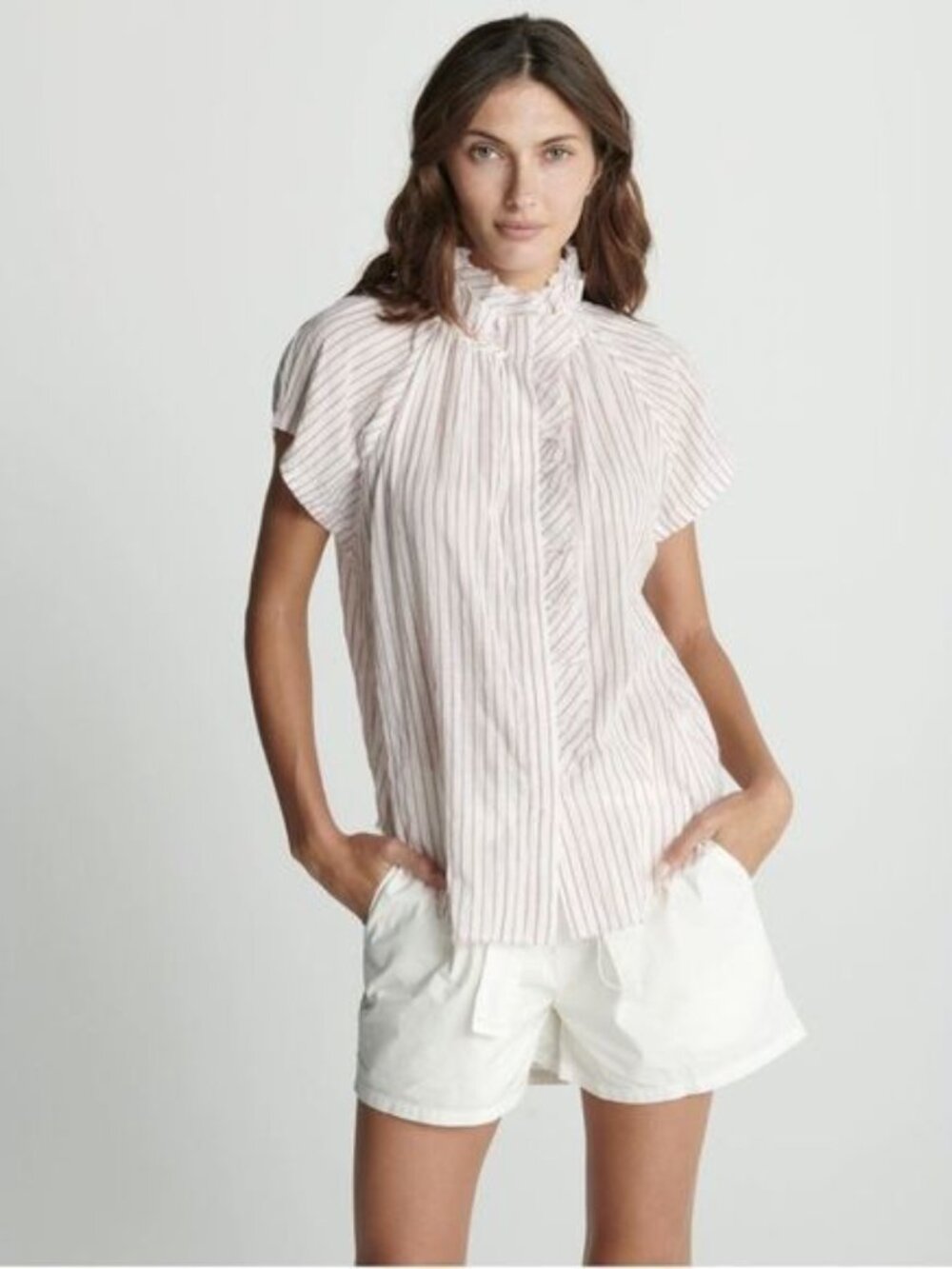 Sundays- Leah Shirt- Blush Stripe